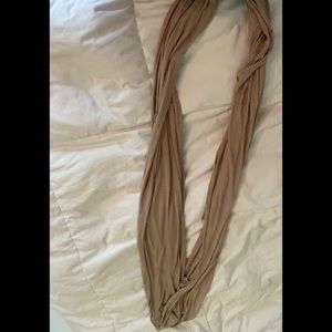 Beige cloth infinity scarf